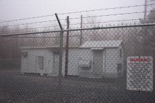 The equipment buildings for the FAA site.