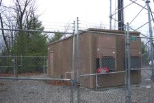 The Verizon Wireless equipment building.
