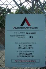 Sign on American Towers' Waggoners Gap facility