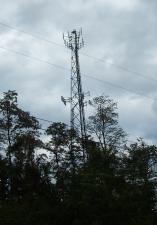 Viewed from the road, new Cingular antennae visible at the top.