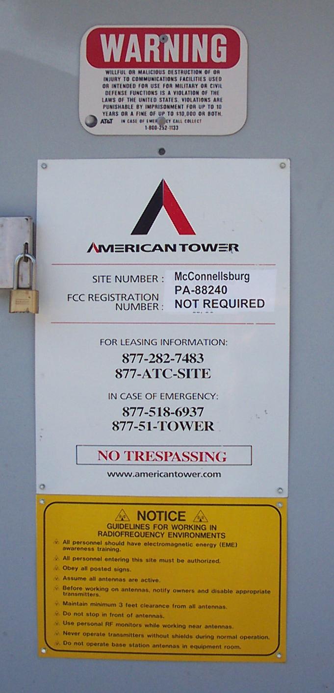 Signs on McConnellsburg Site