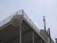 Microwave dish pointed to Three Square Hollow site