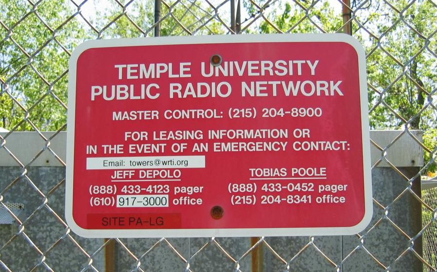 Temple University Sign