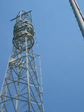 Tower with antenna visible.